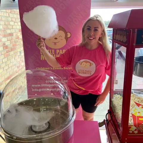 CANDYFLOSS AND POPCORN MACHINES, LITTLE PARTY MONKEYS