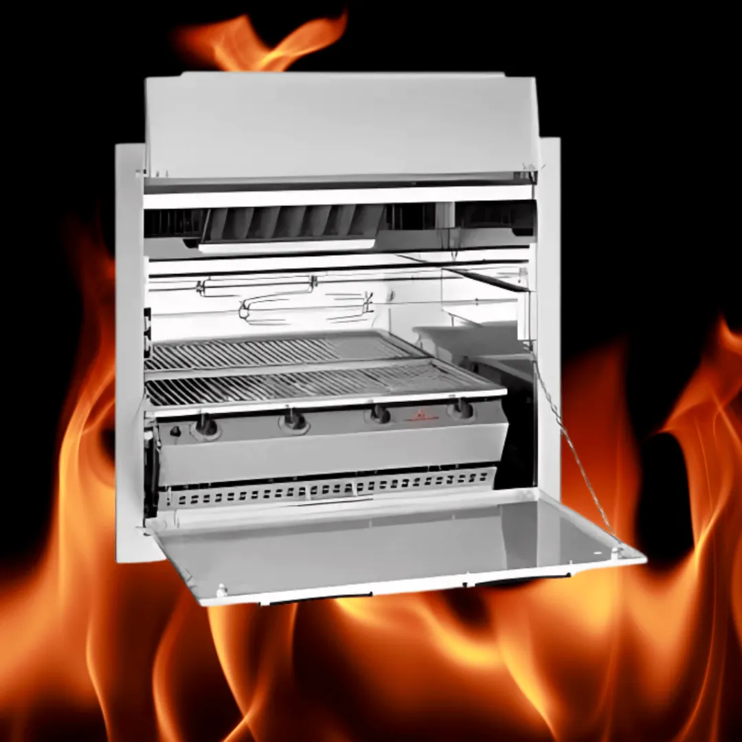 Chad-O-Chef 4 burner forced draught entertainer gas braai with extraction