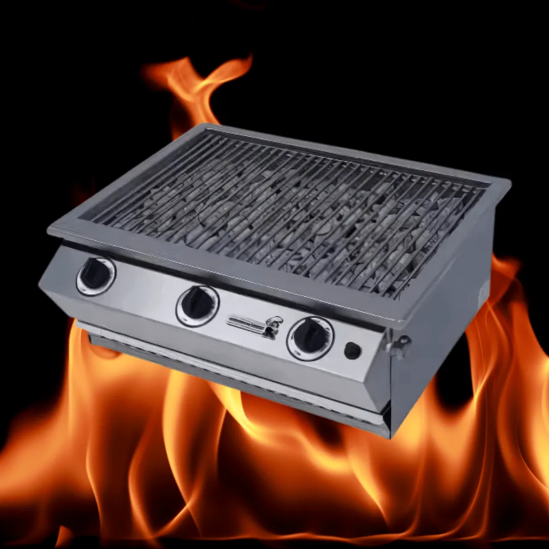 Chad-O-Chef Sizzler Mini 3 burner compact stainless steel gas braai