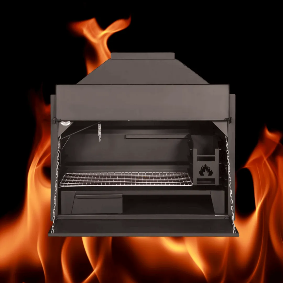Home Fires 1200 Deluxe large built-in braai with top and bottom doors