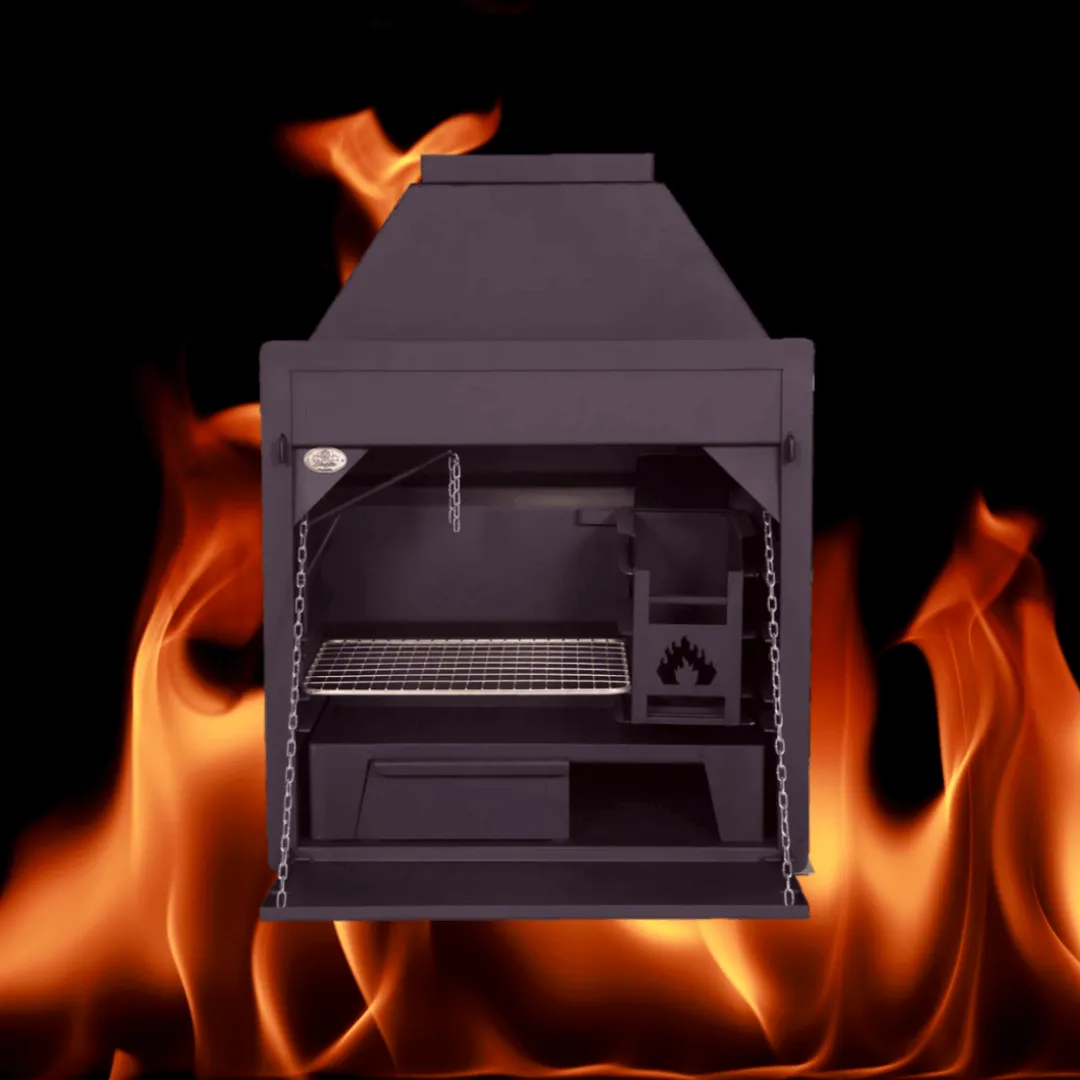 Home Fires 800 Deluxe built-in braai with ember maker and ash drawer