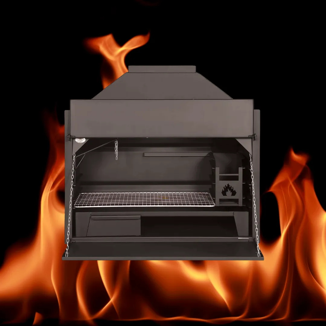 Home Fires 1000 Deluxe built-in braai unit in stainless steel