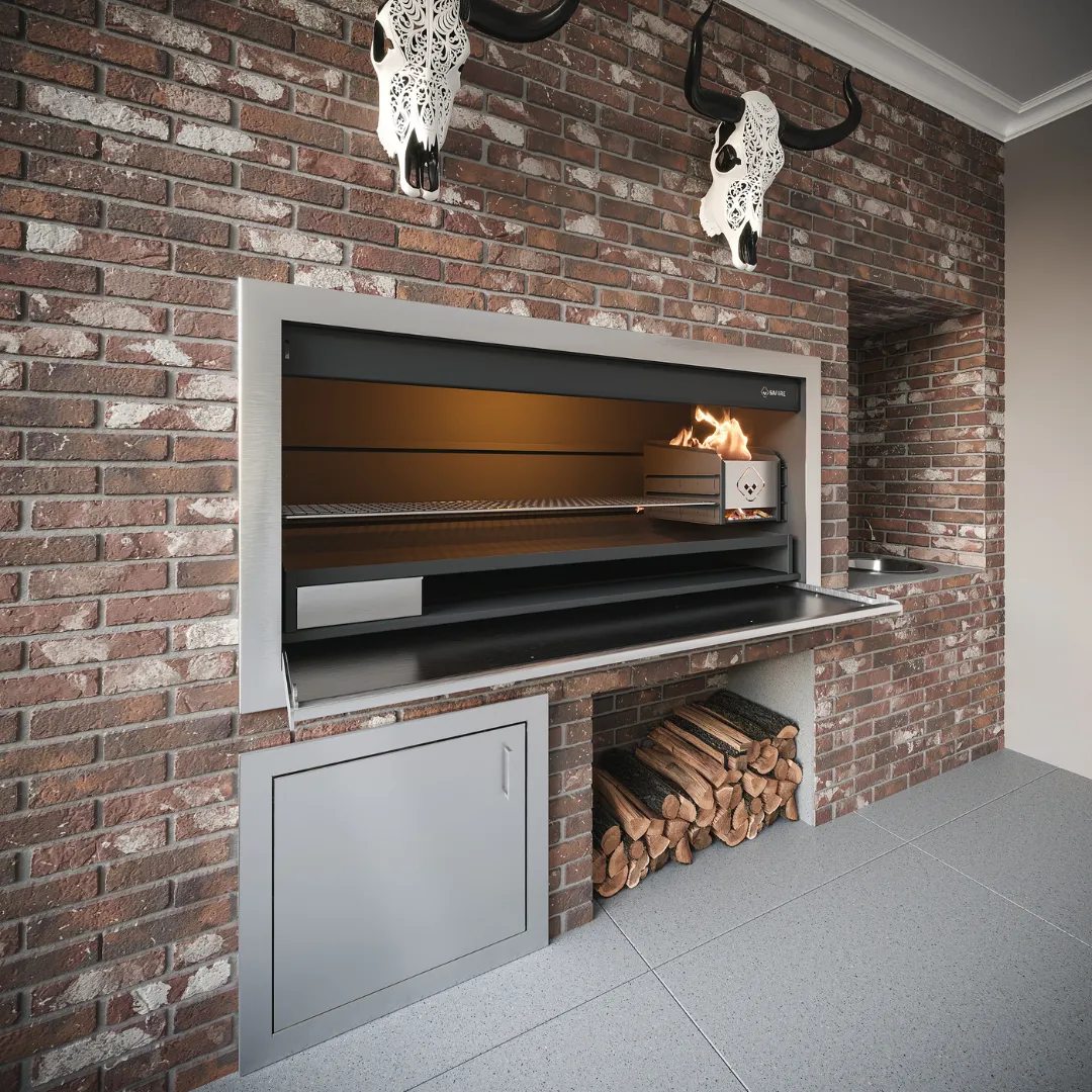 SAfire Affordable Luxury built-in stainless steel wood braai insert