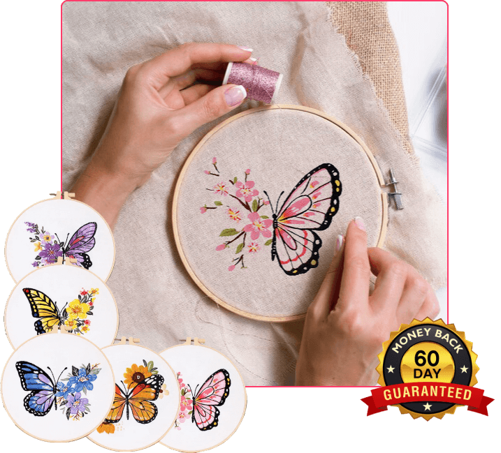 FlutterStitch Embroidery Kit