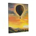 Hot Air Balloon Sunset - Matte Canvas Painting (1 of 1 - Digital Print)