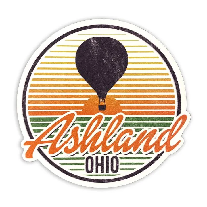 Ashland Ohio Hot Air Balloon Magnet / Sticker