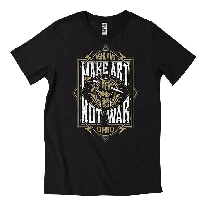 Ashland Ohio Make Art Not War T-Shirt