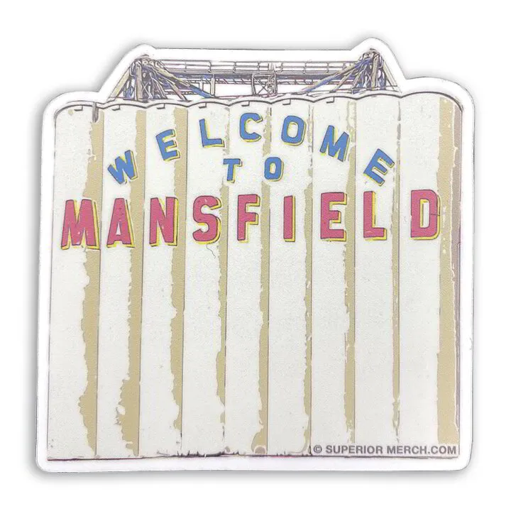 Welcome To Mansfield Ohio Silo Sticker - State Route 13 Landmark