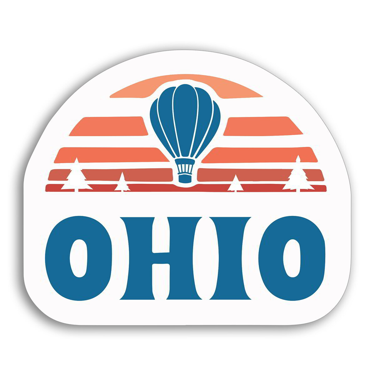 Ashland Ohio Hot Air Balloon Chaser Sticker (3x3")