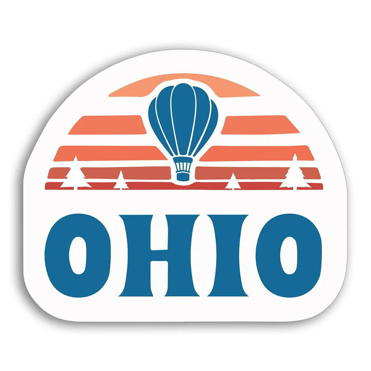 Ohio Hot Air Balloon Sunset Magnet (3x2.5")