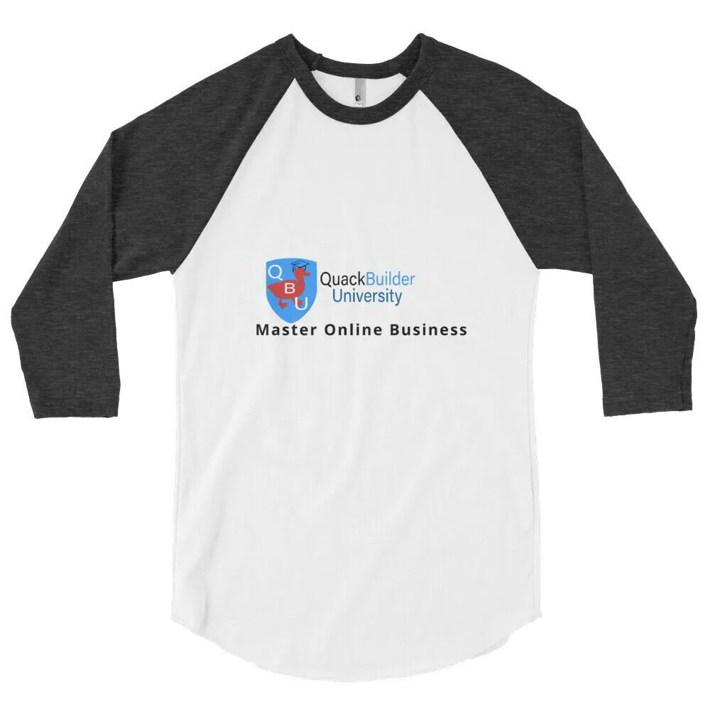  Details about  Quack Builder University 3/4 sleeve raglan shirt 