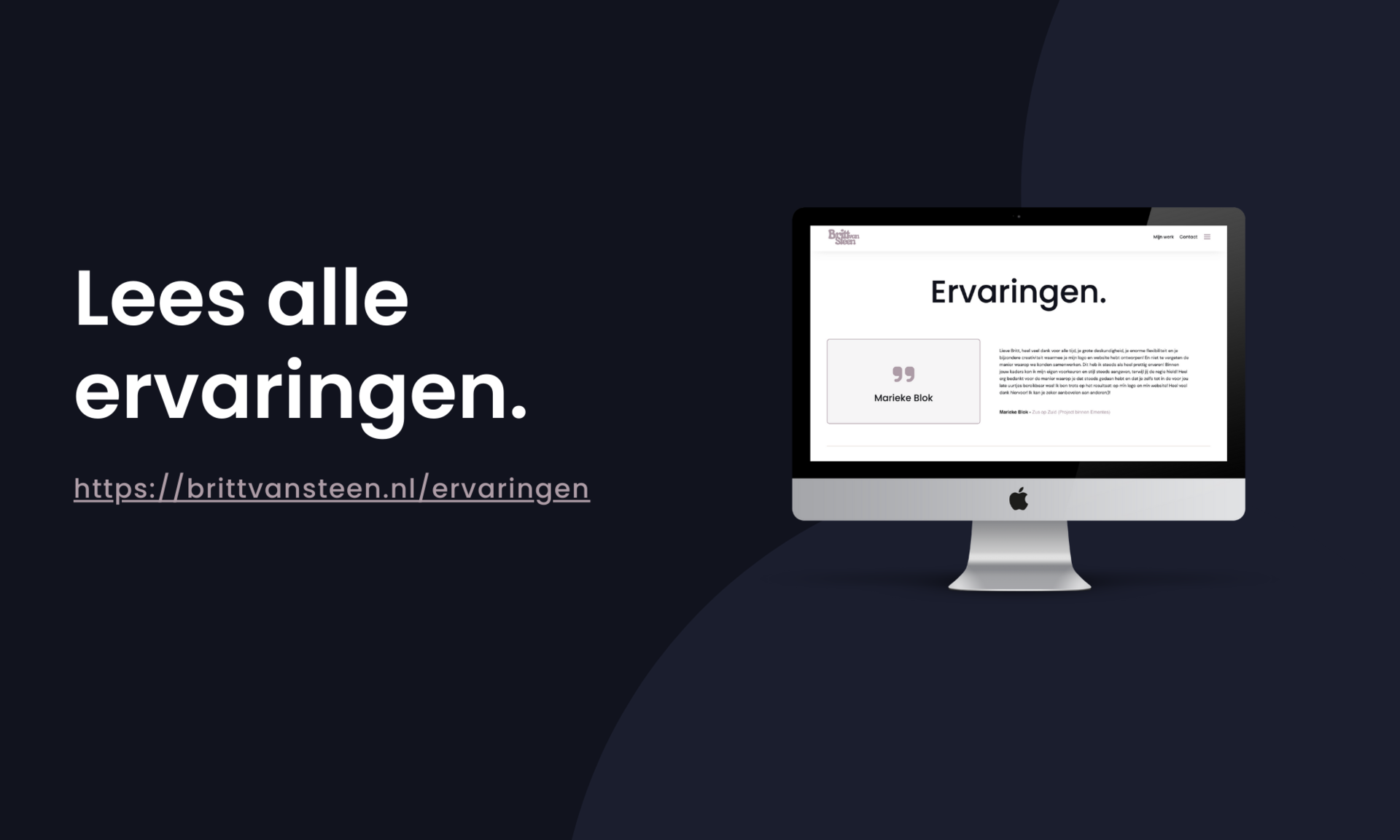 Ervaringen | Britt van Steen - Lees hier de ervaringen van klanten