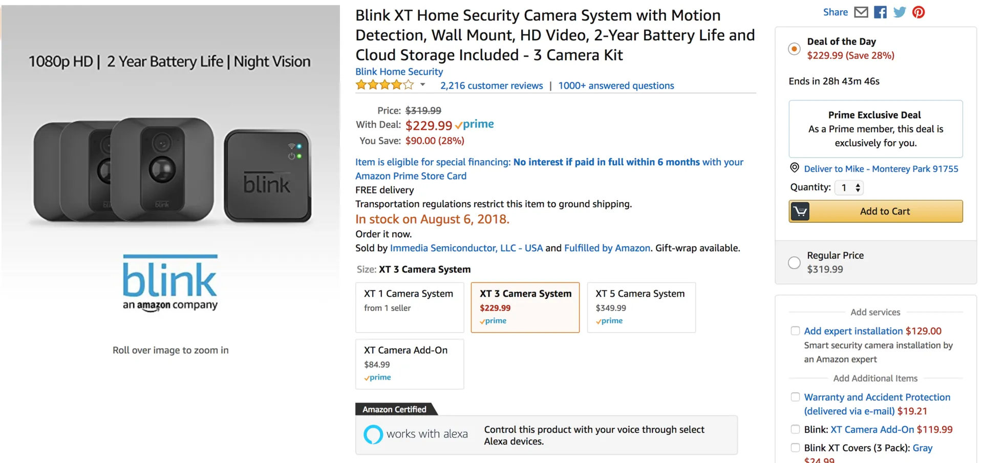 Blink Battery Powered Security Camera System Prime Deal(s)