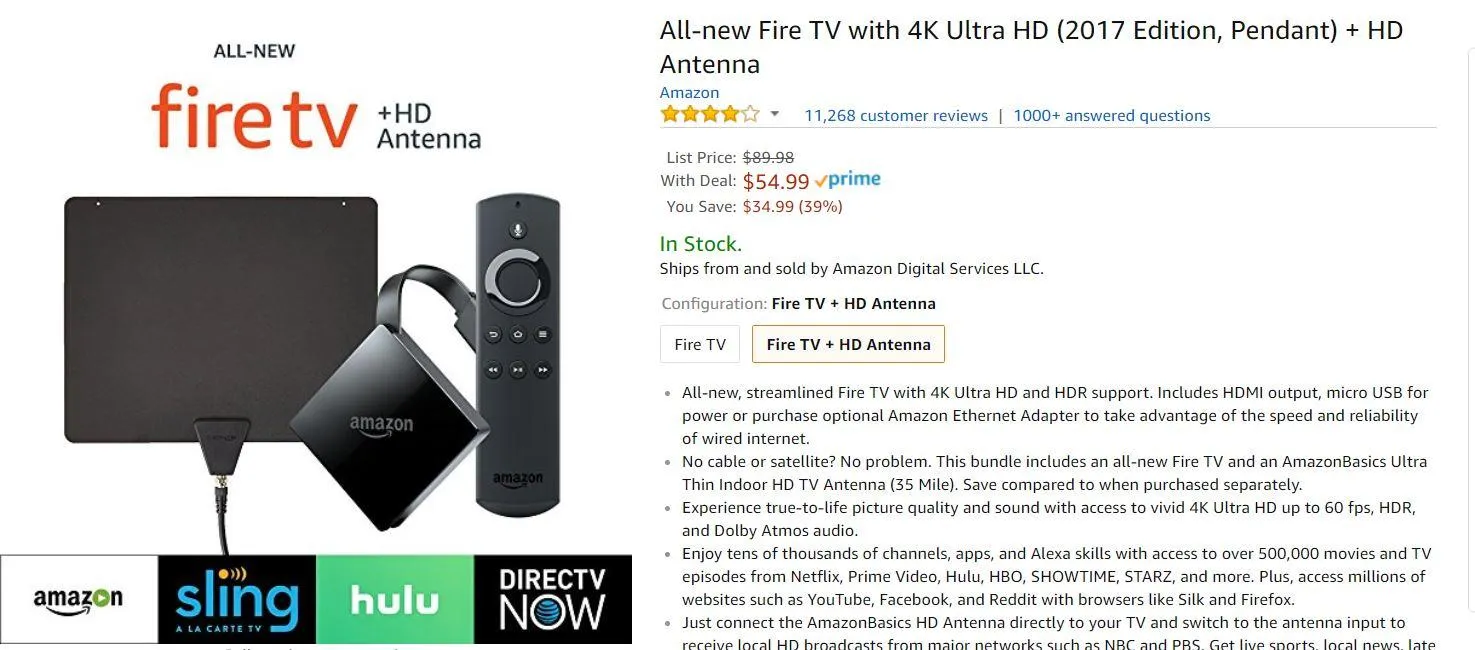 Great Deal on Amazon 4K Streaming and Antennae