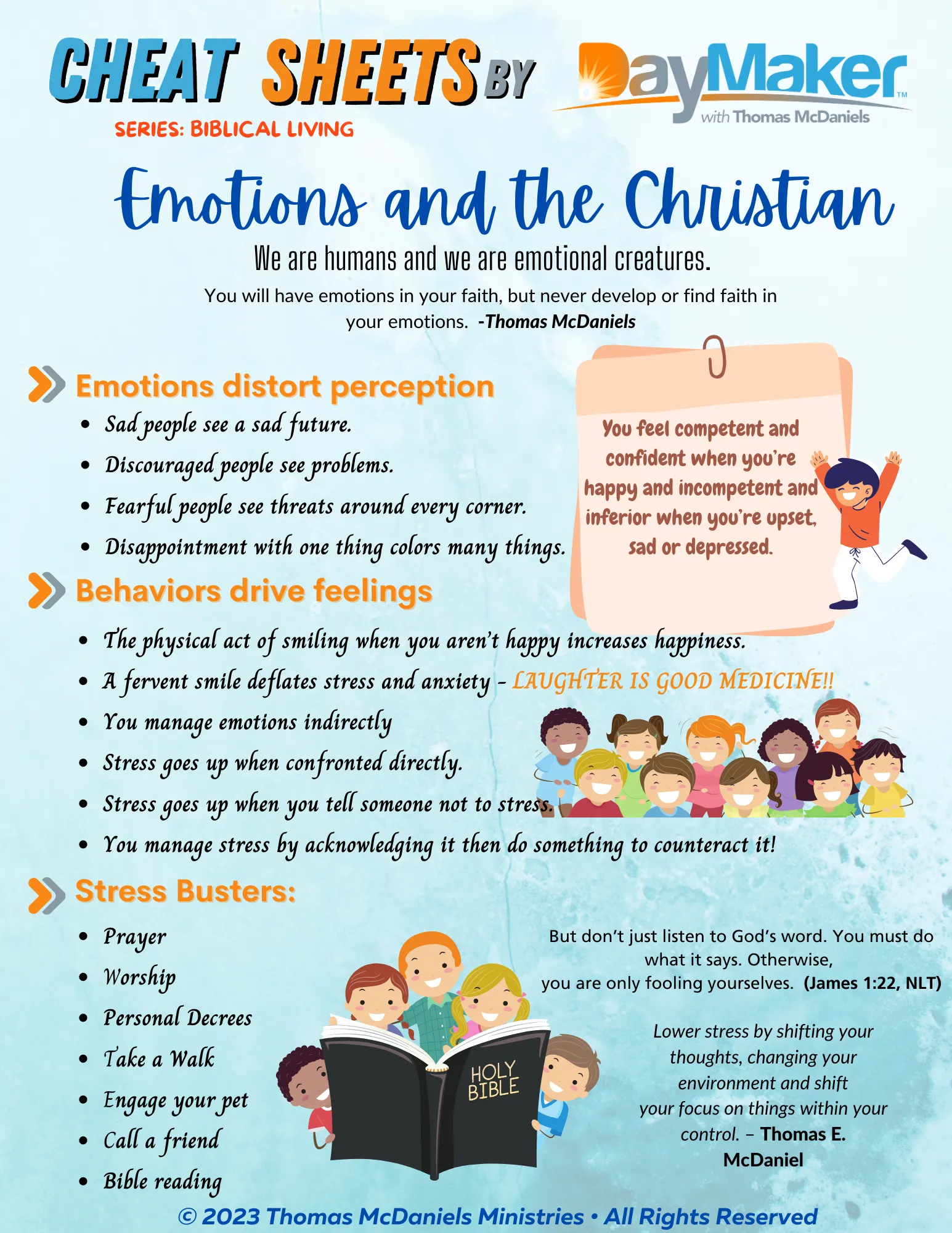 Cheat Sheets By DayMaker ~ Emotions and the Christian