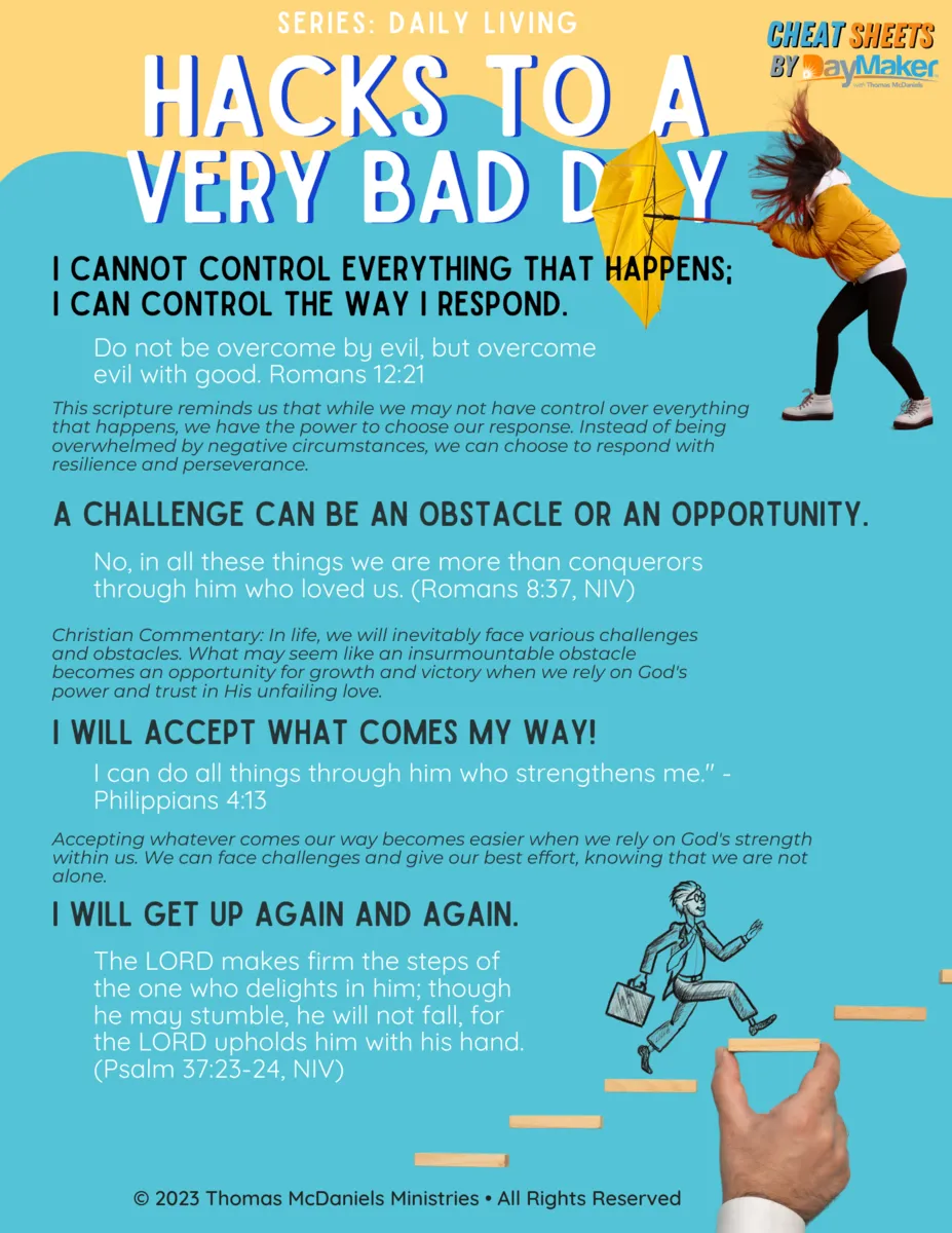 Cheat Sheets ~Hacks to a Very Bad Day		