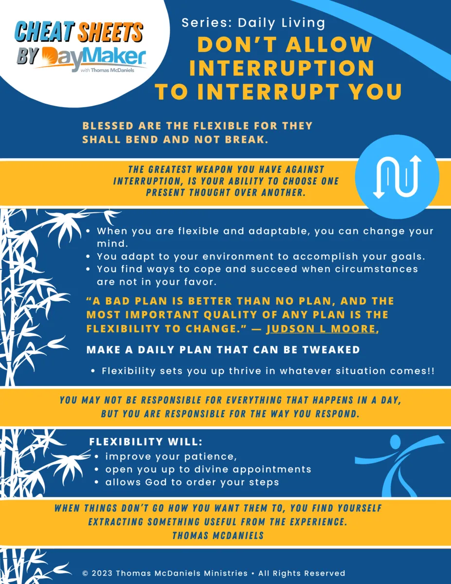 Cheat Sheets ~Don’t Allow Interruption to Interrupt You