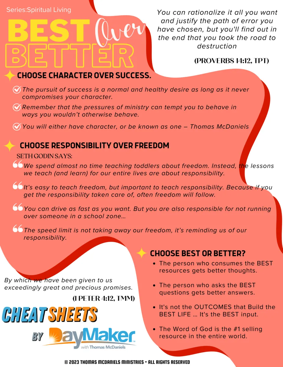 Cheat Sheets ~Best over Better