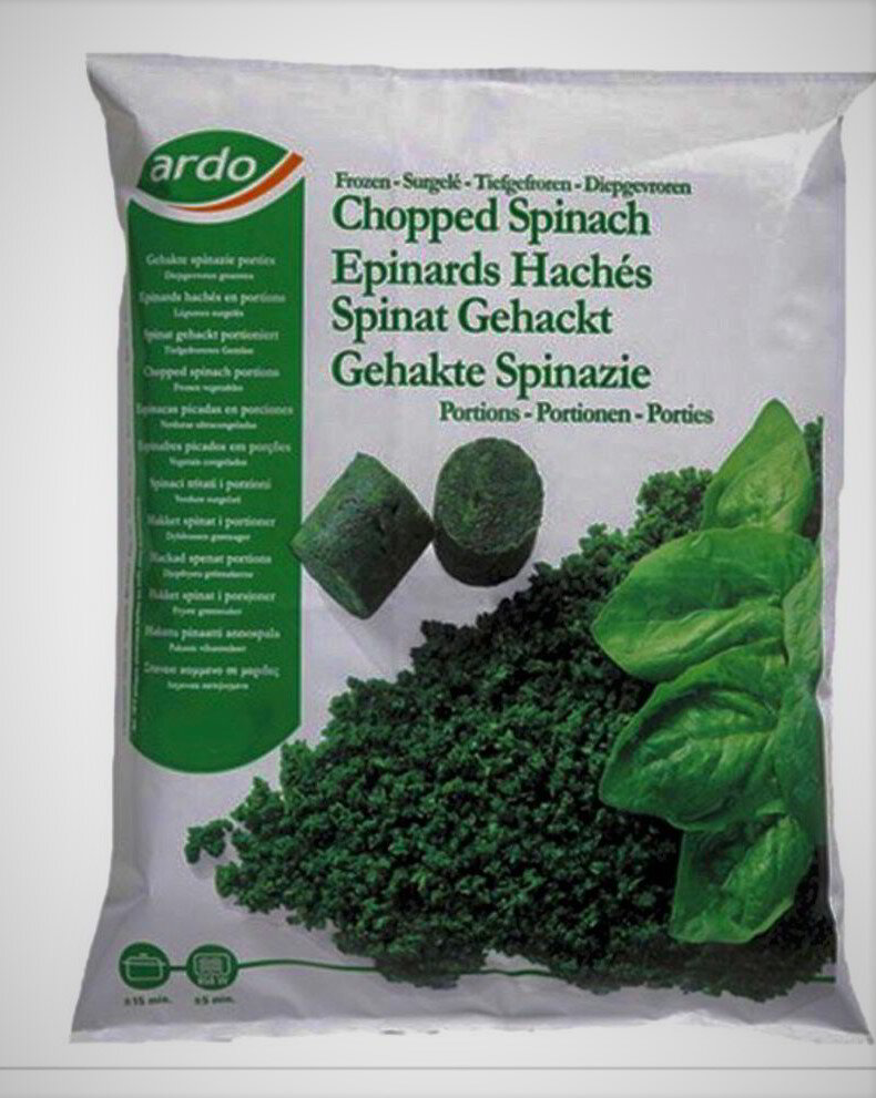 Ardo Frozen Chopped Spinach Leaf 1kg