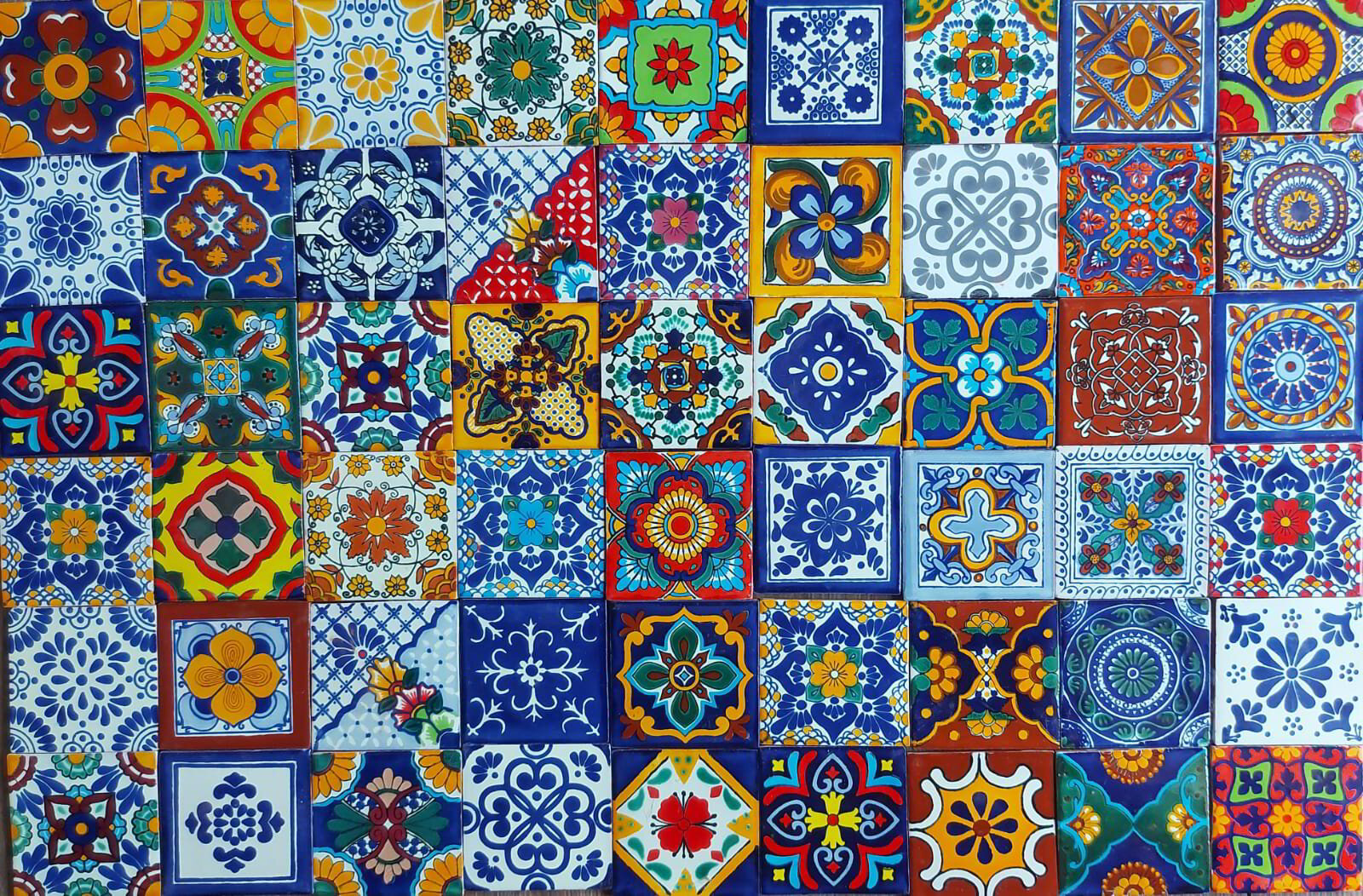  - Azulejo De Talavera 10x10 Cm 90 Pz - 1 M2