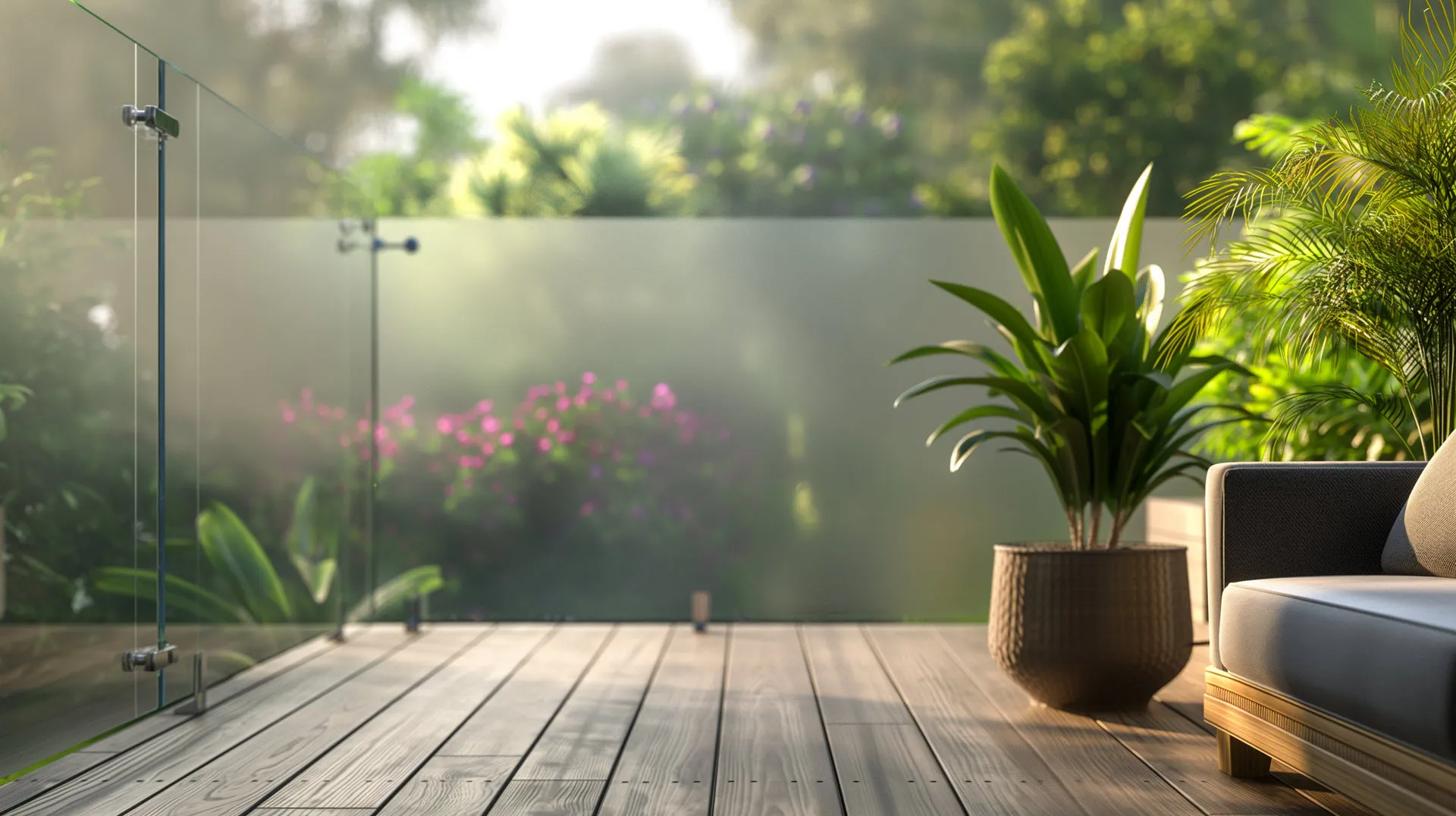 Obscured View Railing Choosing Between Clear and Obscured Glass railings for Privacy and ...