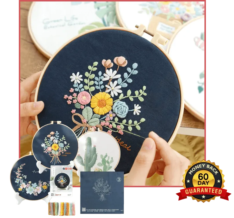 Floral Blooms DIY Embroidery Set