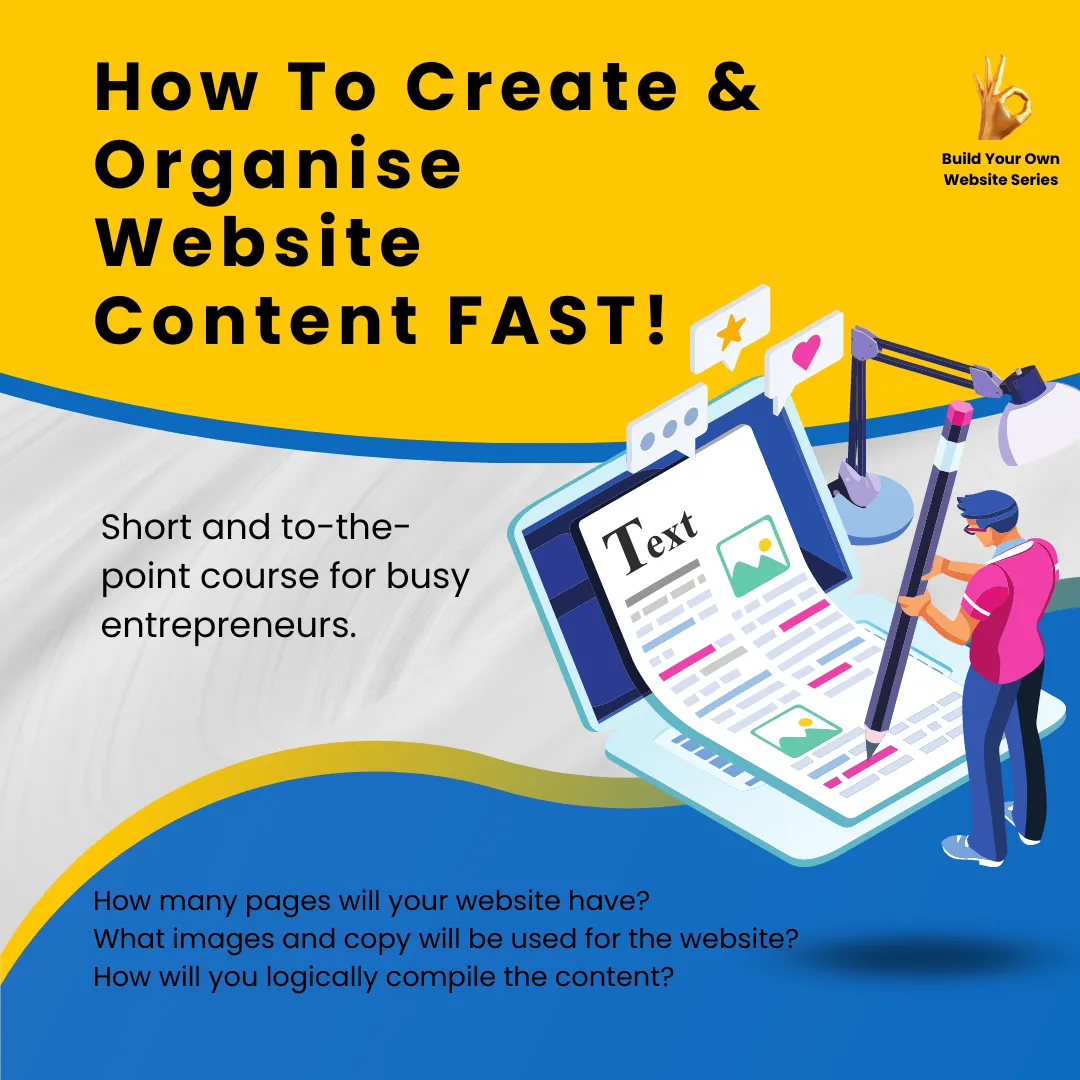 How to Create and Organise Website Content FAST!