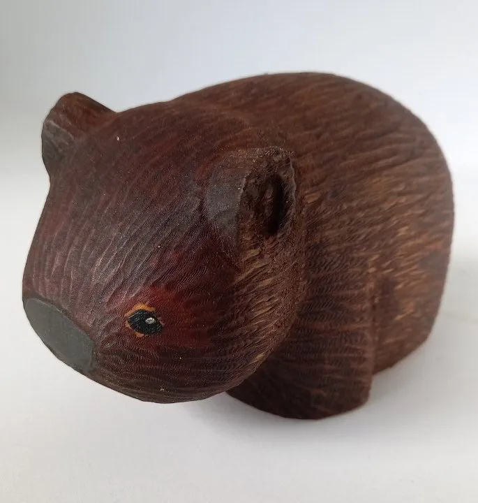Mini Wombat - Haired Stained Huon Pine