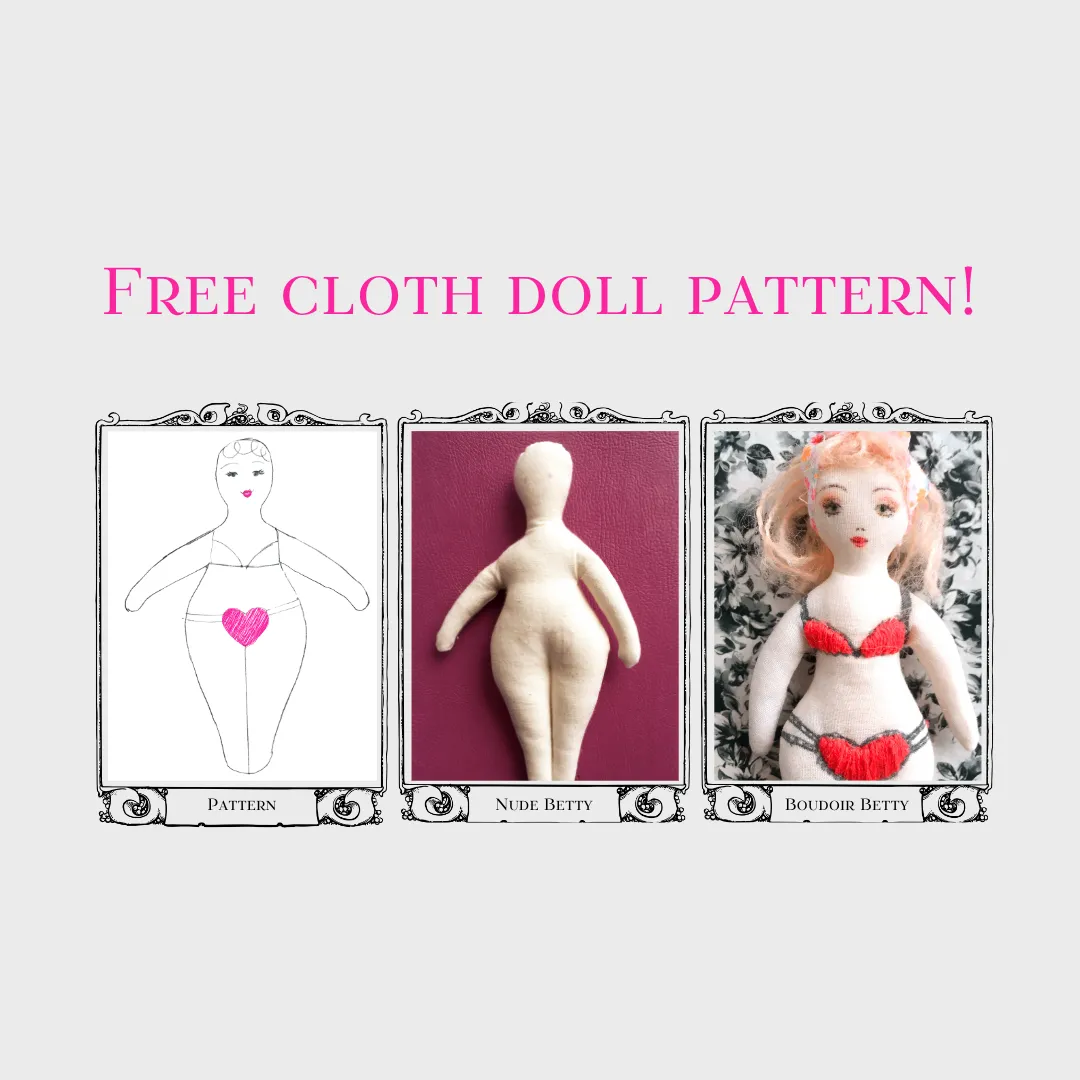 Free cloth doll pattern - Maria's Doll School