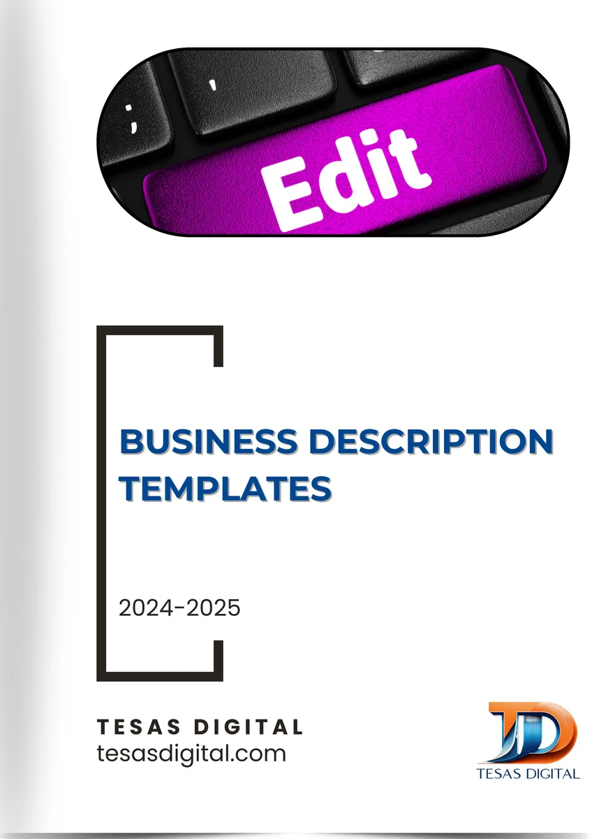 Business Description Templates for various industries.