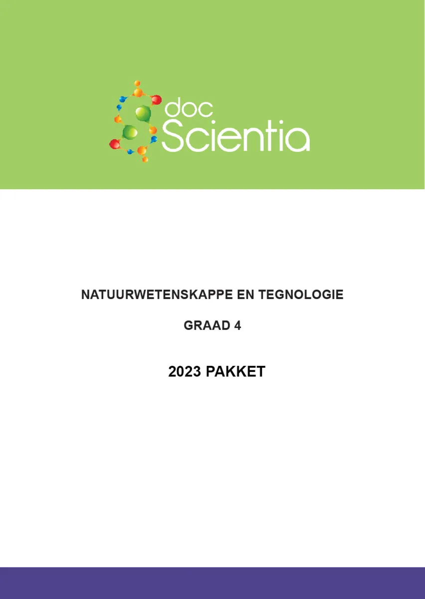 2023 Pakket-Alle Gr. 4 Natuurwetenskappe en Tegnologie Vraestelle en Memos