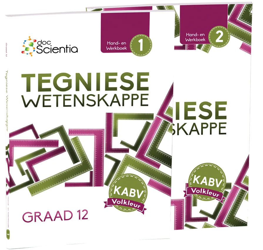 Pakket: Gr. 12 Tegniese Wetenskappe Hand- en Werkboek Boek 1 en 2 (Volkleur)