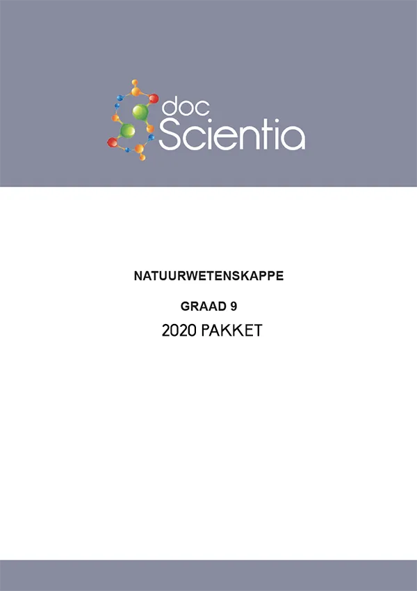 2020 Pakket-Alle Gr. 9 Natuurwetenskappe Vraestelle en Memos