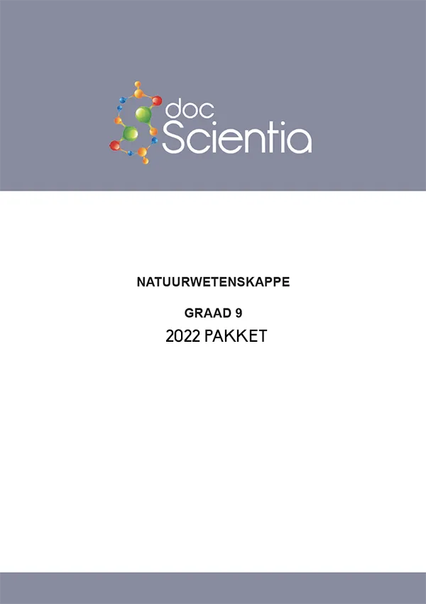 2022 Pakket-Alle Gr. 9 Natuurwetenskappe Vraestelle en Memos