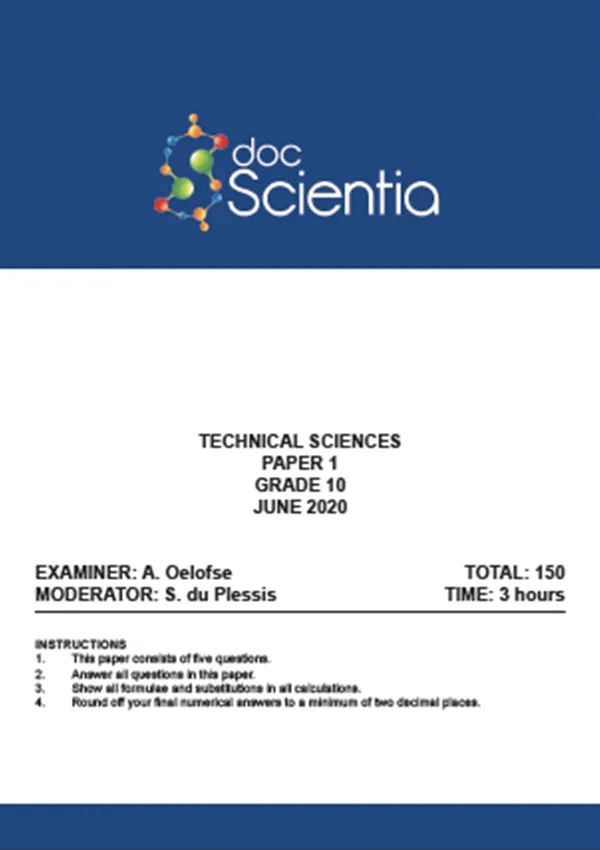 Gr.10 Technical Sciences Paper 1 June 2020