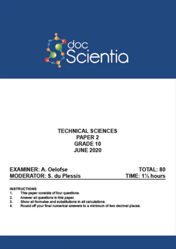 Gr.10 Technical Sciences Paper 2 June 2020