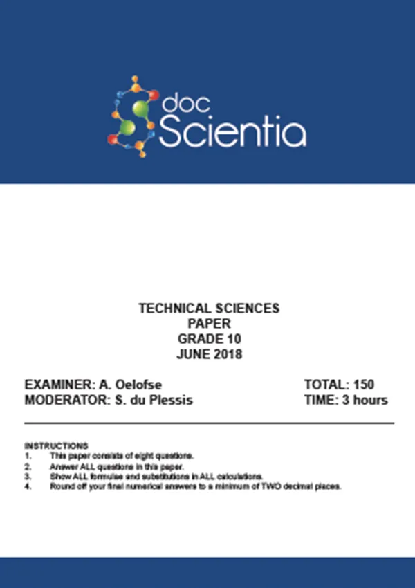 Gr.10 Technical Sciences Paper June 2018