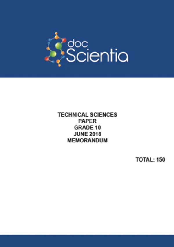 Gr.10 Technical Sciences Paper June 2018 Memo