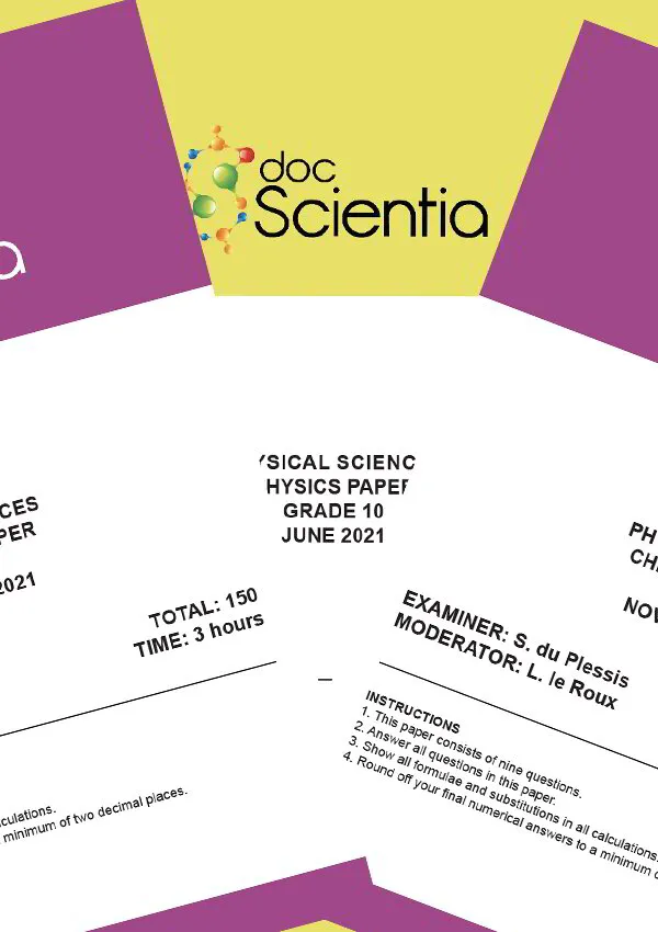 Bundle: All Gr. 10 Physical Sciences Exam Papers and Memos 2022