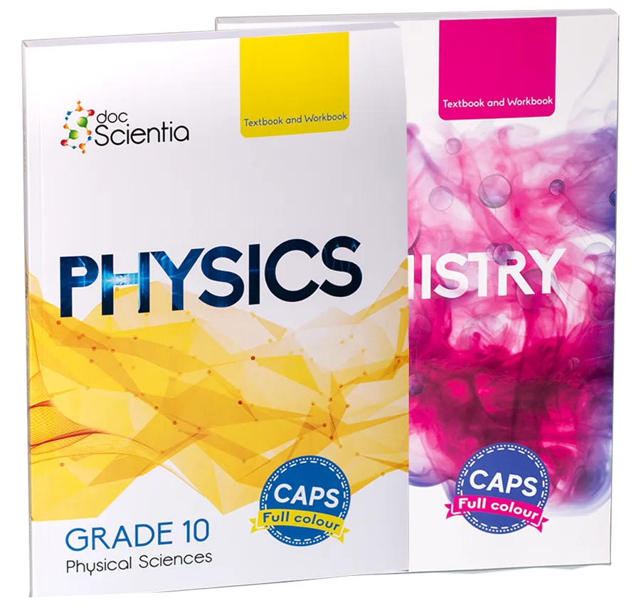 Bundle: Gr. 10 Physics and Chemistry Textbook and Workbooks (Full Colour) hard copy AND eBooks