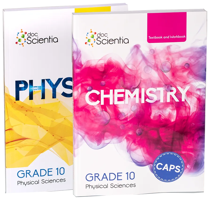 Bundle: Gr. 10 Physics and Chemistry Textbook and Workbooks (Black and White) hard copy AND eBooks