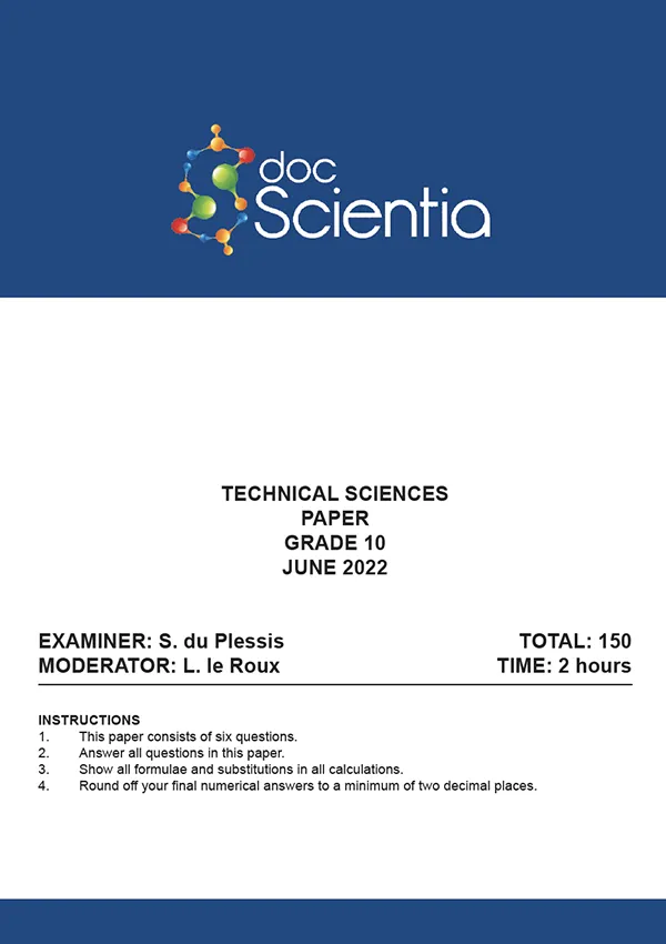 Gr. 10 Technical Sciences Paper June 2022