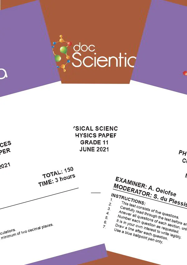 Bundle: All Gr. 11 Physical Sciences Exam Papers and Memos 2022