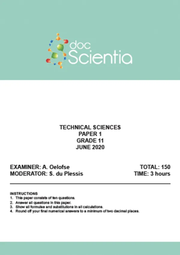 Gr.11 Technical Sciences Paper 1 June 2020