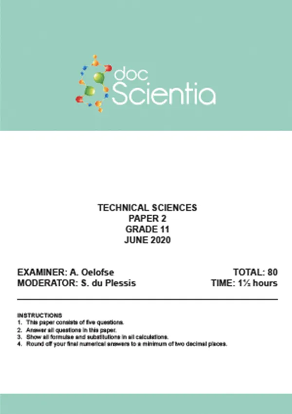 Gr.11 Technical Sciences Paper 2 June 2020