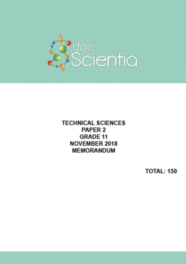 Gr.11 Technical Sciences Paper 2 Nov 2018 Memo