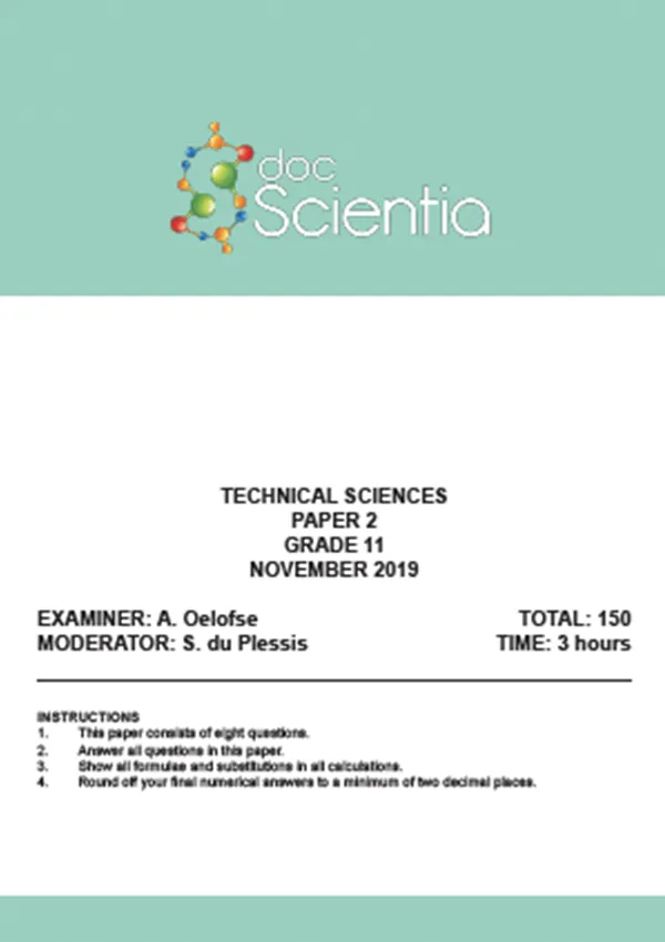 Gr.11 Technical Sciences Paper 2 Nov 2019