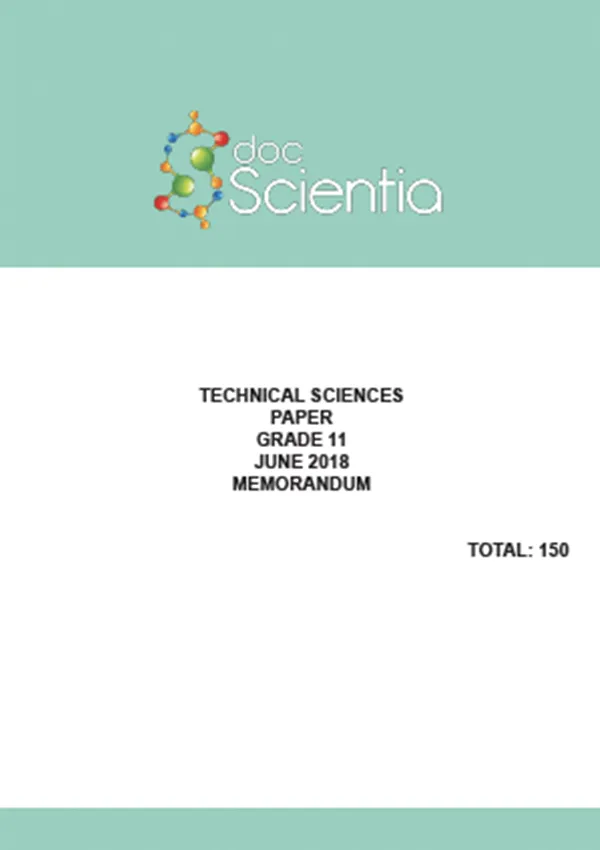 Gr.11 Technical Sciences Paper June 2018 Memo