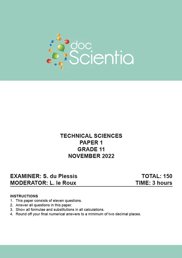 Gr. 11 Technical Sciences Paper 1 Nov. 2022