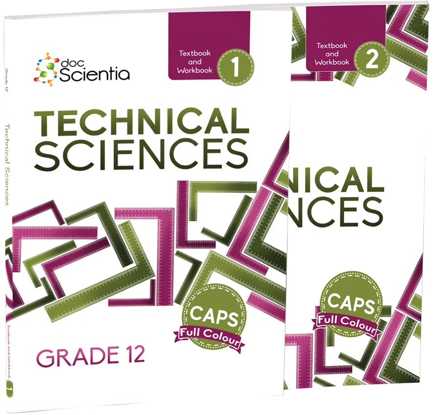 Gr. 12 Technical Sciences Textbook and Workbook Book 1 and 2 (Full Colour) hard copies AND eBooks